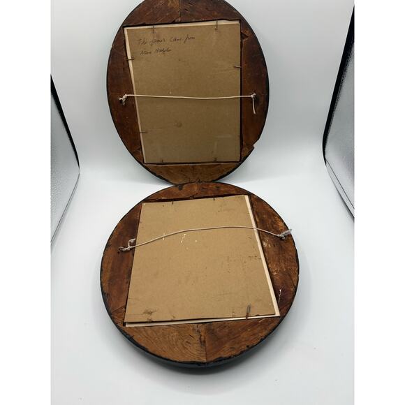 2 Vintage Wooden Carved Picture Frames With Glass Black Beautiful Detail - Picture 3 of 10